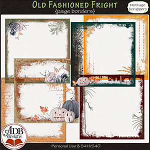 Old Fashioned Fright Heritage Page Borders by ADB Designs