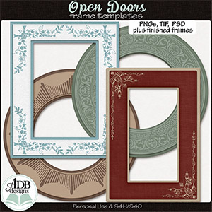 Open Doors Paper Frame Templates by ADB Designs