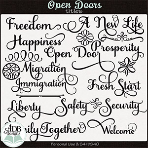 Open Doors Word Art by ADB Designs