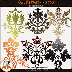 Owl Be Watching You Flourishes by ADB Designs