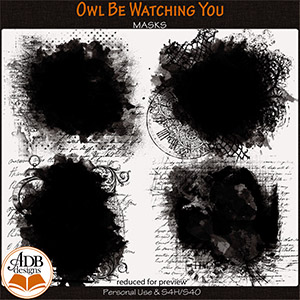 Owl Be Watching You Masks by ADB Designs