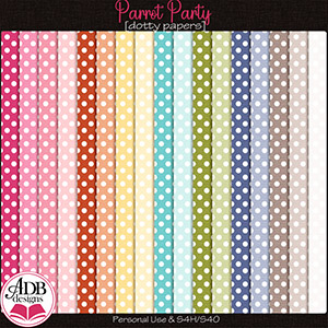 Parrot Party Dotty Papers by ADB Designs