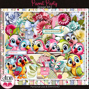 Parrot Party Page Kit by ADB Designs