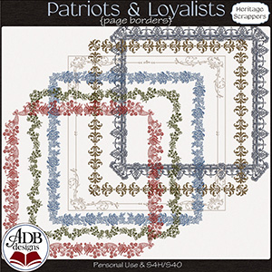 Patriots And Loyalists Page Borders by ADB Designs