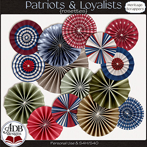 Patriots And Loyalists Rosettes by ADB Designs