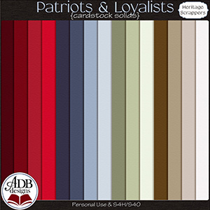 Patriots And Loyalists Cardstock Solids by ADB Designs