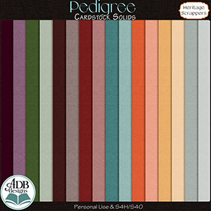 Pedigree Cardstock Papers by ADB Designs