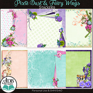 Pixie Dust & Fairy Wings Stackers by ADB Designs