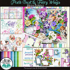 Pixie Dust & Fairy Wings Bundle by ADB Designs