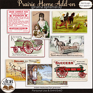 Prairie Home Add-On Ephemera by ADB Designs