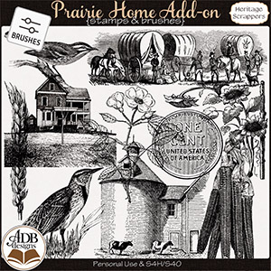 Prairie Home Add-On Stamps & Brushes by ADB Designs