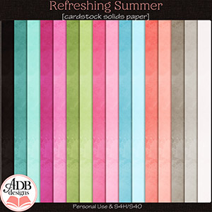 Refreshing Summer Cardstock Solid Papers