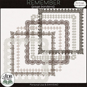 Remember Lace Page Borders by ADB Designs