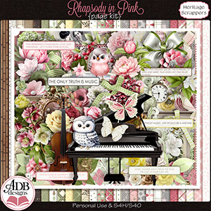 Rhapsody in Pink Page Kit by ADB Designs