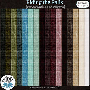 Riding the Rails Solid Papers by ADB Designs