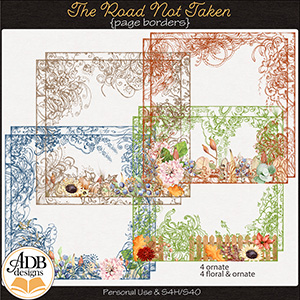 The Road Not Taken Page Borders by ADB Designs