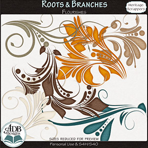 Roots and Branches Fancy Flourishes  ADB Designs