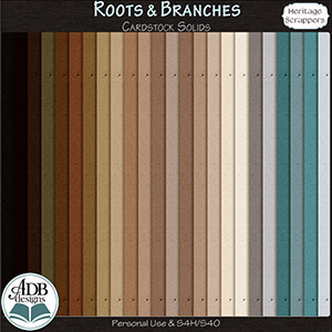 Roots and Branches Solid Papers by ADB Designs