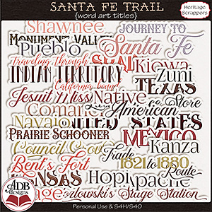 Santa Fe Trail Word Art by ADB Designs