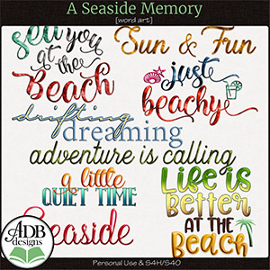 A Seaside Memory Word Art by ADB Designs