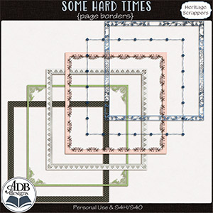 Some Hard Times Page Borders by ADB Designs