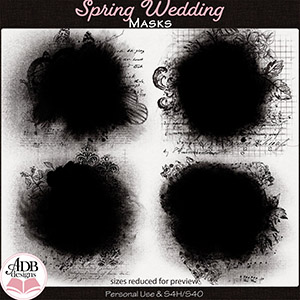 Spring Wedding Masks by ADB Designs