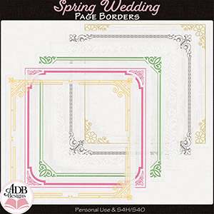 Spring Wedding Page Borders by ADB Designs