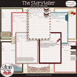 The Storyteller Library Card Journalers by ADB Designs