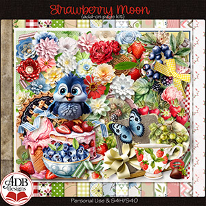 Strawberry Moon Add-On Page Kit by ADB Designs