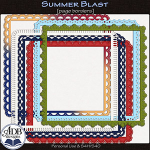 Summer Blast Page Borders