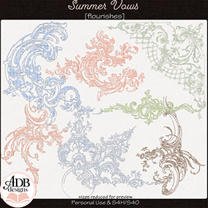 Summer Vows Flourishes by ADB Designs