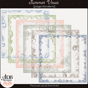 Summer Vows Page Borders by ADB Designs