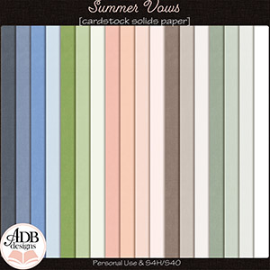 Summer Vows Chiffon Solid Papers by ADB Designs