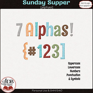 Sunday Supper Alphas by ADB Designs