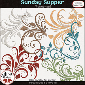 Sunday Supper Flourishes by ADB Designs