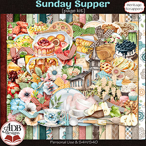 Sunday Supper Page Kit by ADB Designs