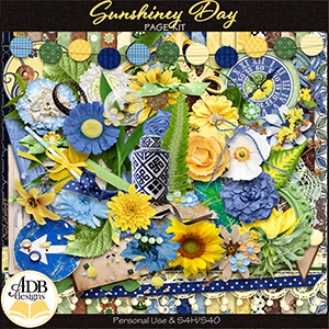 Sunshiney Day Page Kit by ADB Designs