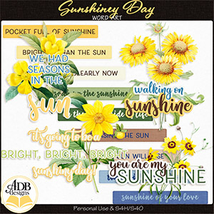 Sunshiney Day Word Art by ADB Designs