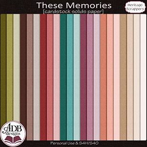 These Memories Solid Papers by ADB Designs