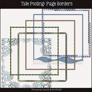 Tide Pooling Page Borders by ADB Designs