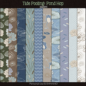 Tide Pooling: Pond Hop Patterned Papers by ADB Designs