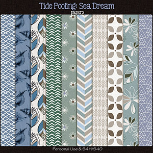 Tide Pooling: Sea Dream Patterned Papers by ADB Designs