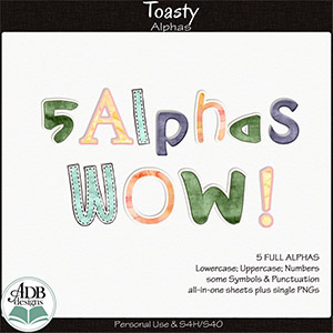 Toasty Alphas by ADB Designs