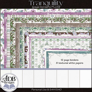 Tranquility Page Borders Plus by ADB Designs