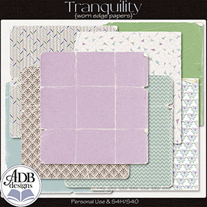 Tranquility Worn Edge Papers by ADB Designs