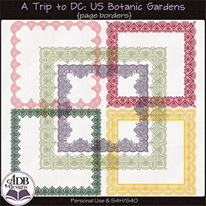 A Trip To DC - U.S. Botanic Garden Page Borders by ADB Designs