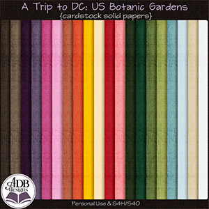 A Trip To DC - U.S. Botanic Garden Solid Papers by ADB Designs