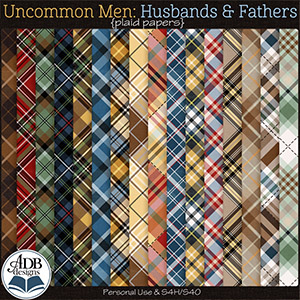 Uncommon Men: Husbands & Fathers Plaid Papers by ADB Designs