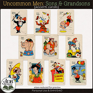 Uncommon Men - Sons & Grandsons Accent Cards by ADB Designs