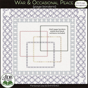 War and Occasional Peace Page Borders by ADB Designs